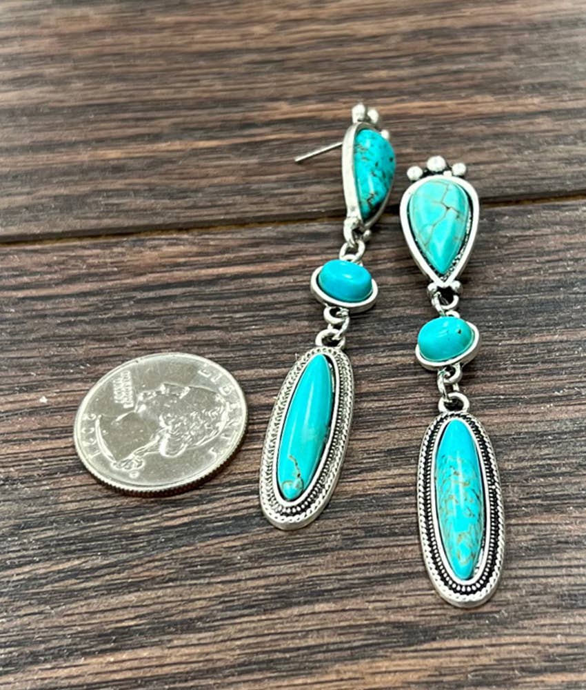 Teardrop Turquoise Earrings