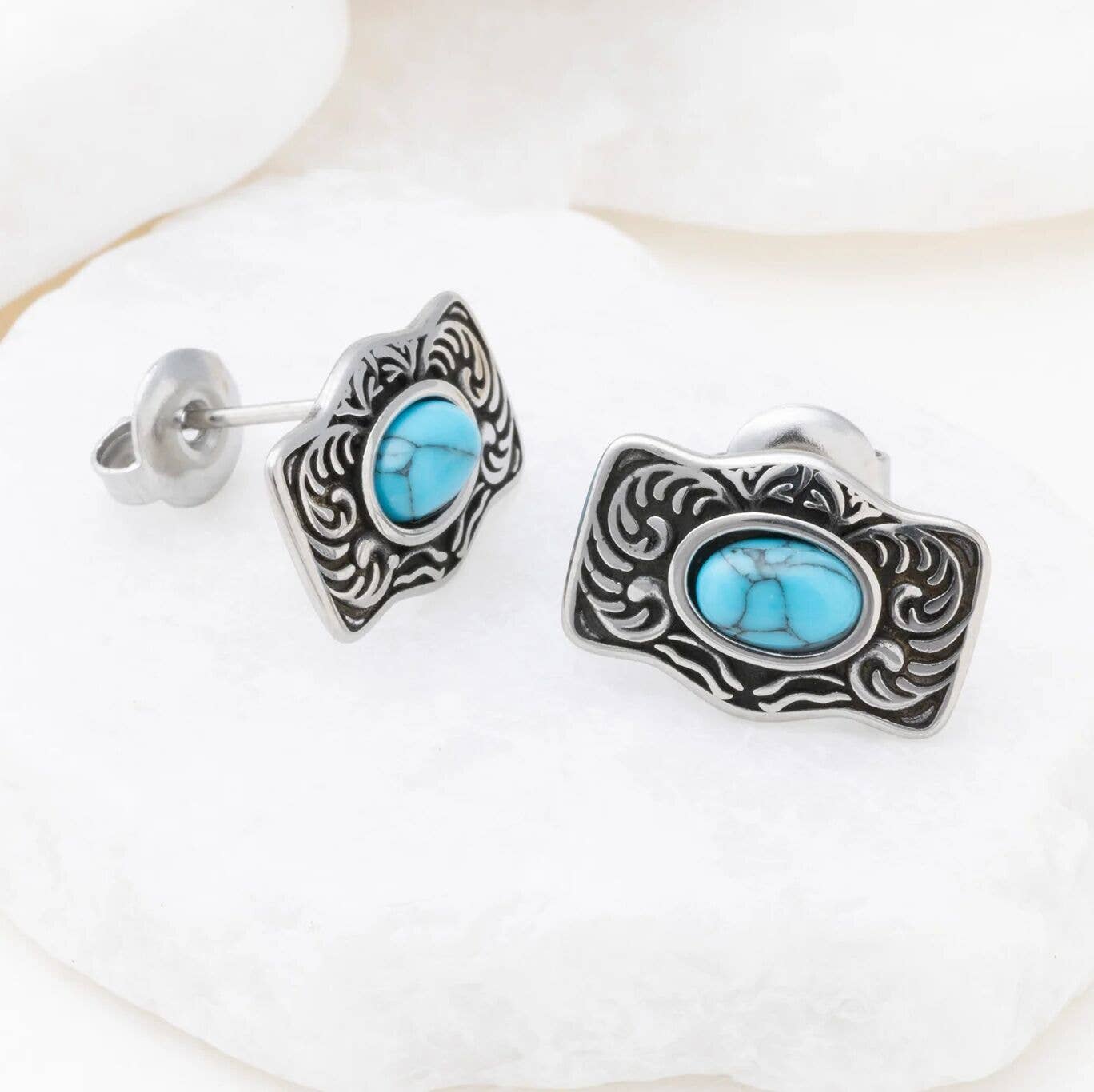 Buckle Stud Earrings