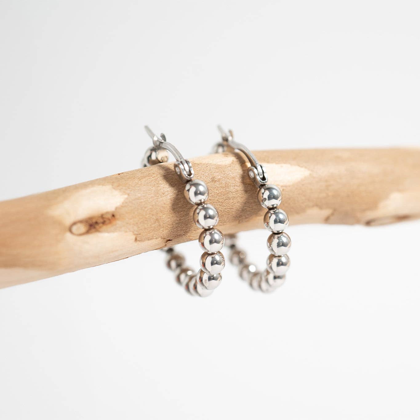 Ball Hoop Earrings