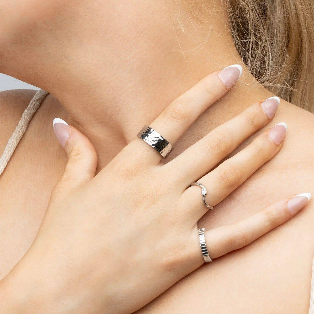 Hammered Gold Statement Ring