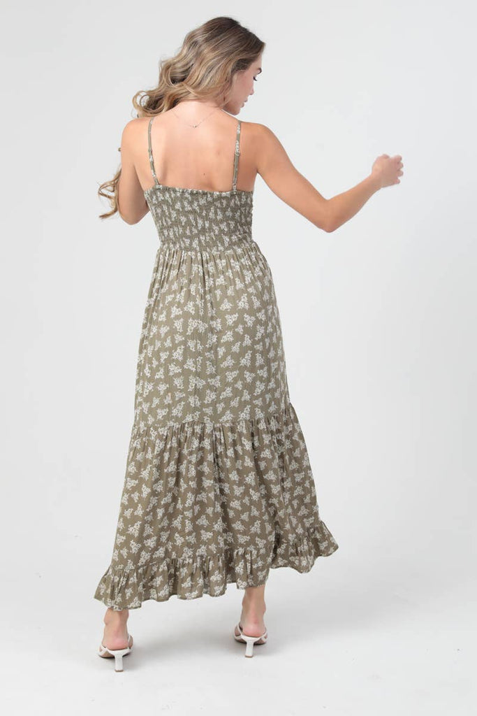Maple Floral Midi Dress
