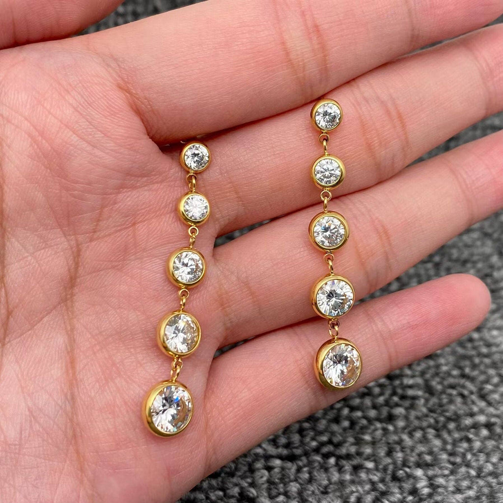 Diamond Droplet Earrings