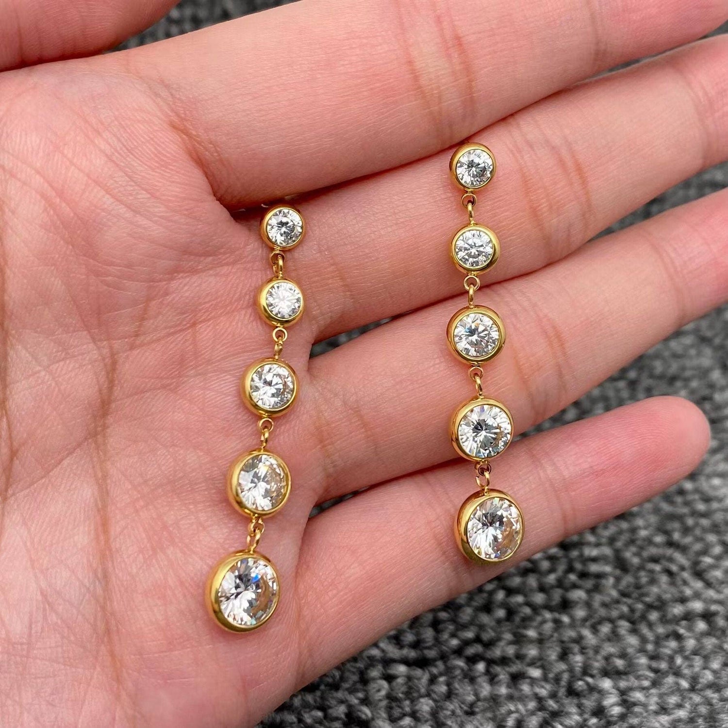 Diamond Droplet Earrings