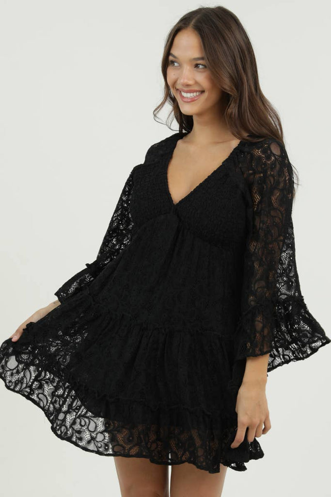 Belle Full Lace Mini Dress
