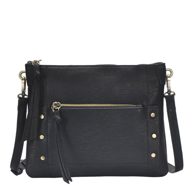 Savannah Black Crossbody Shoulder Bag
