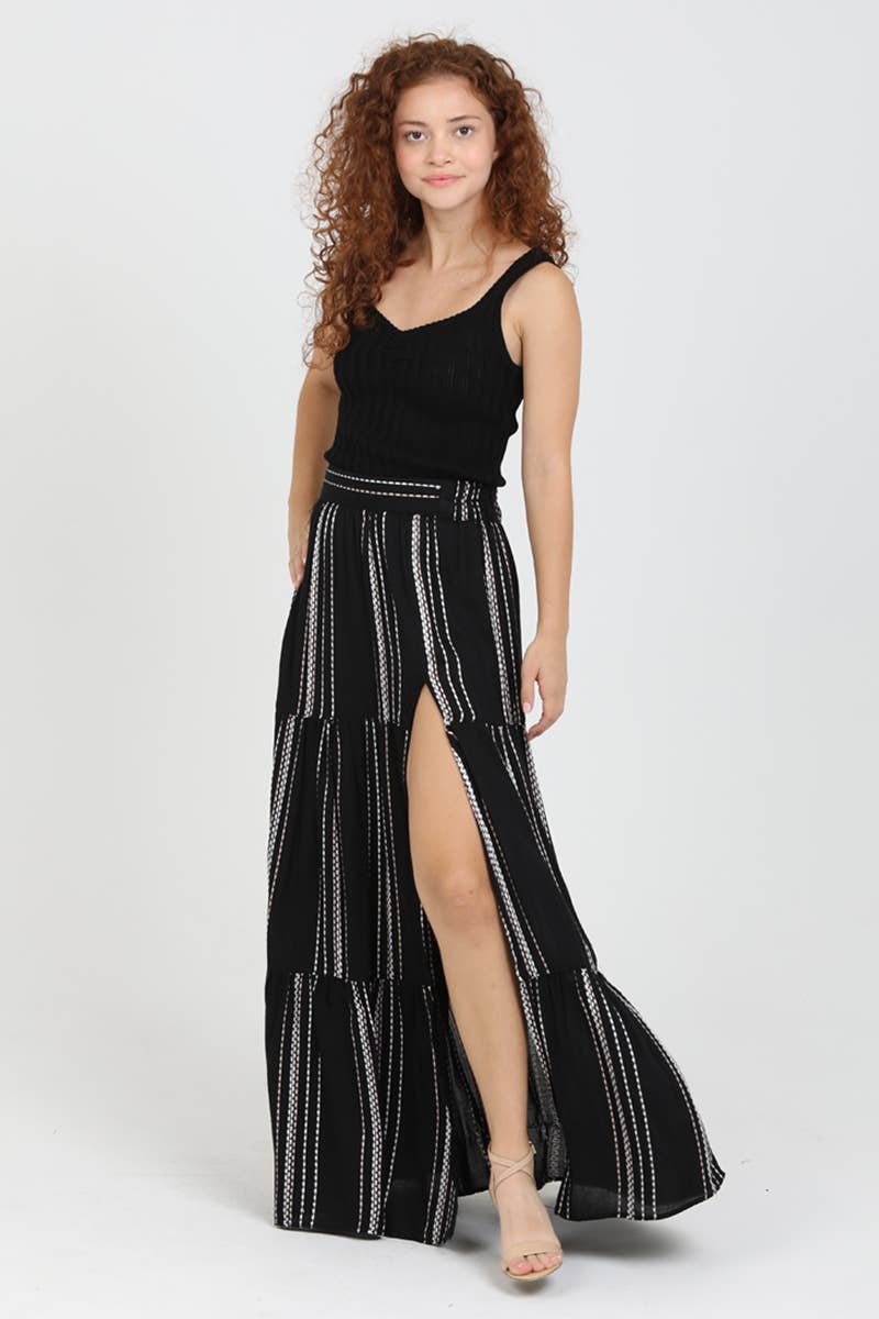 Brookstone Stripe Maxi Skirt
