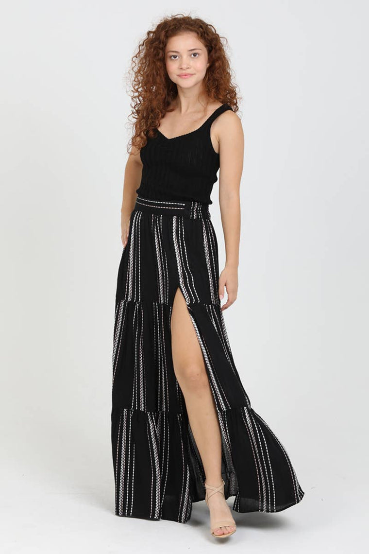 Brookstone Stripe Maxi Skirt