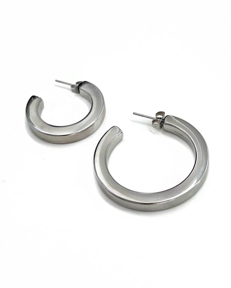 Eilish Everyday Silver Hoops