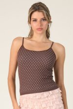 Tiny Polka Dot Brow Tank Top