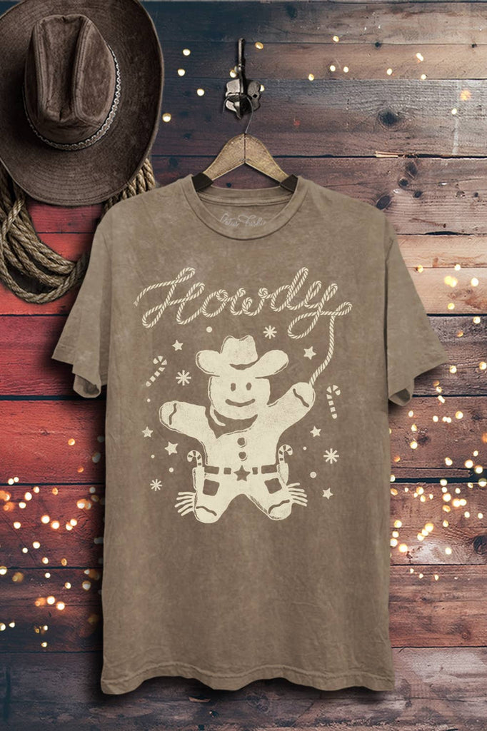 Howdy Gingerbread Mineral Washed T-Shirt