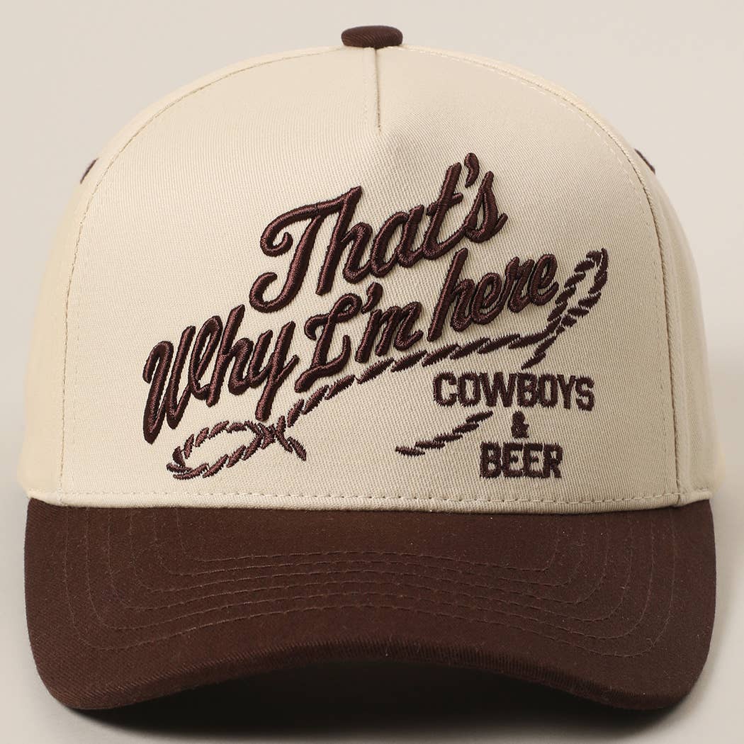 Cowboys & Beer Two Tone Hat