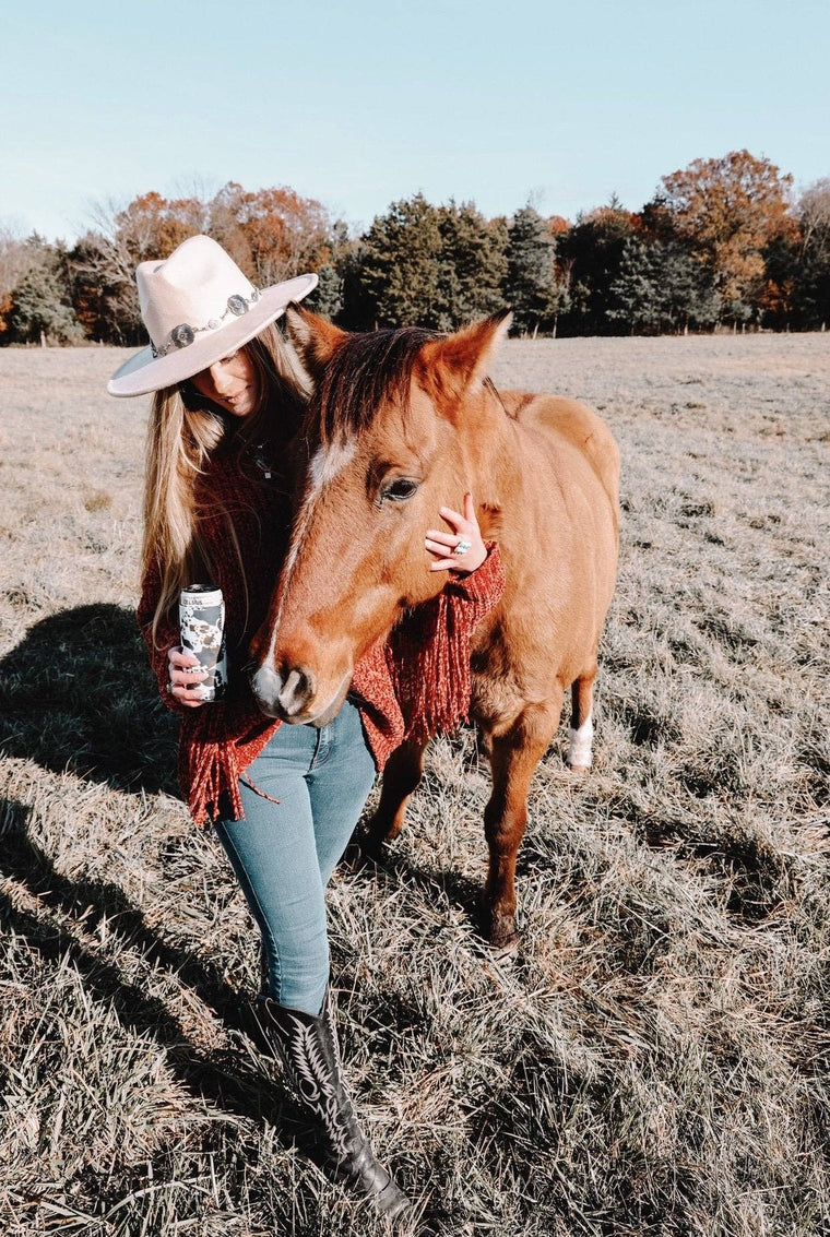 Cowhide Print Coozie