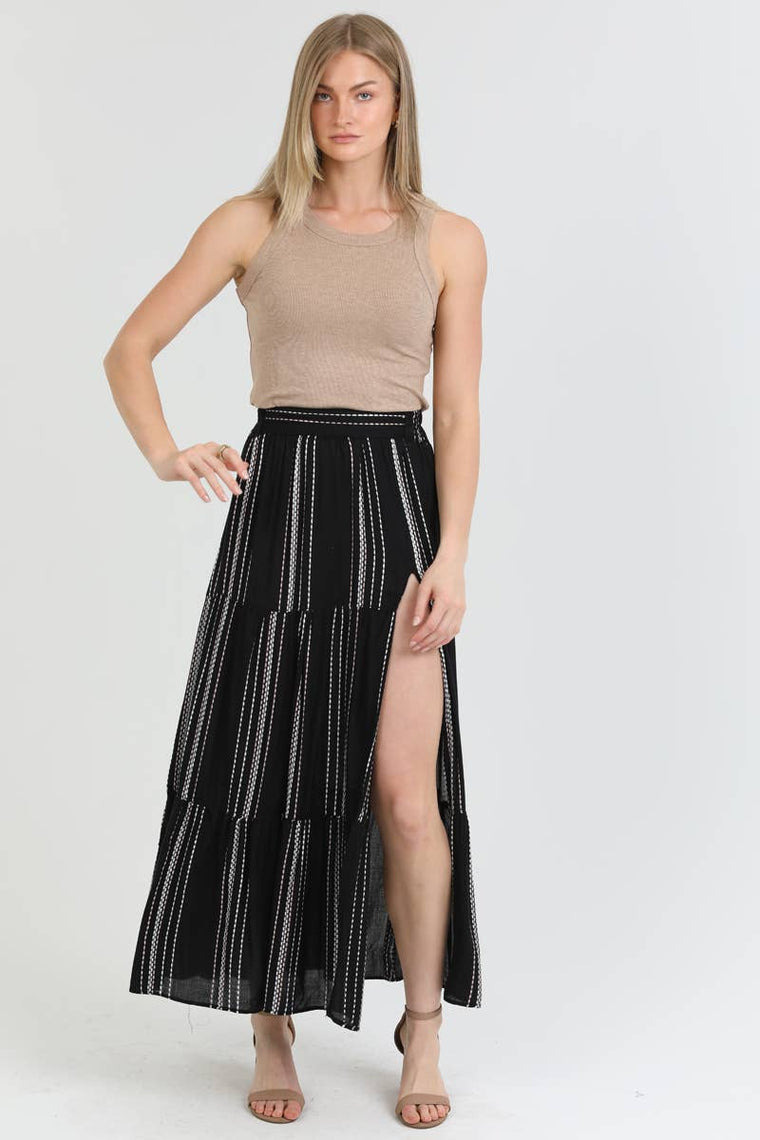 Brookstone Stripe Maxi Skirt