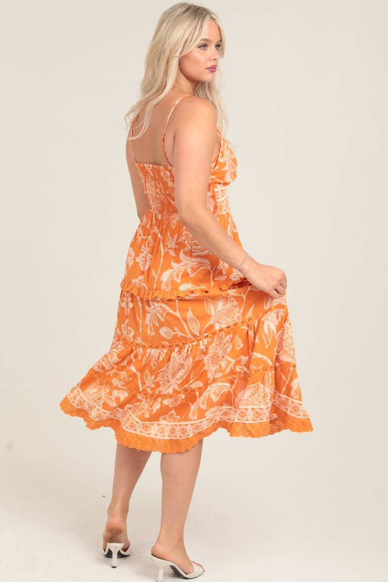 Orange Crush Twist Front Dress