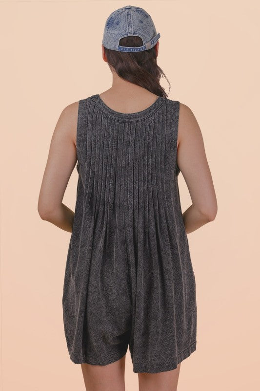 Mineral Wash Charcoal Romper