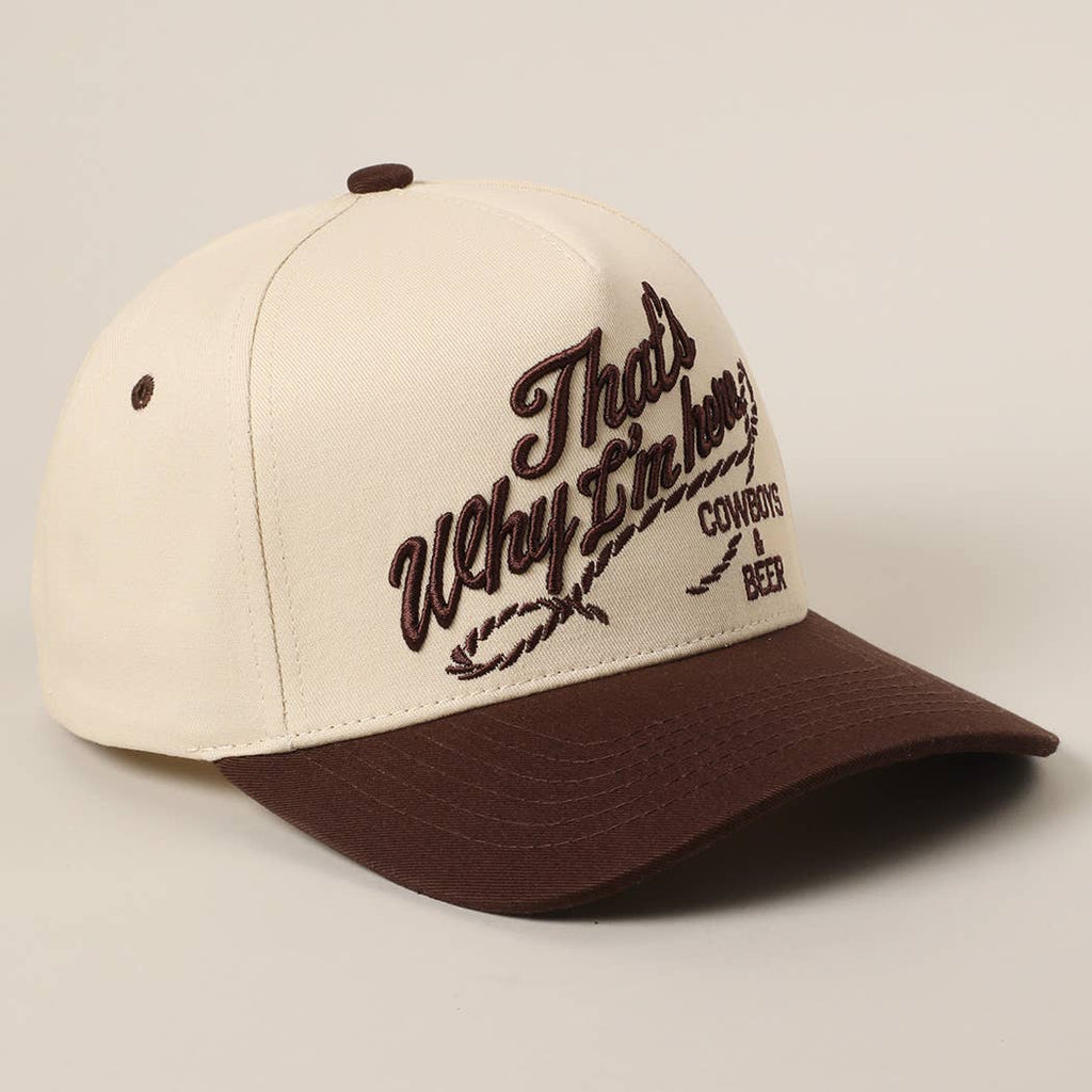 Cowboys & Beer Two Tone Hat
