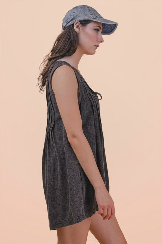 Mineral Wash Charcoal Romper