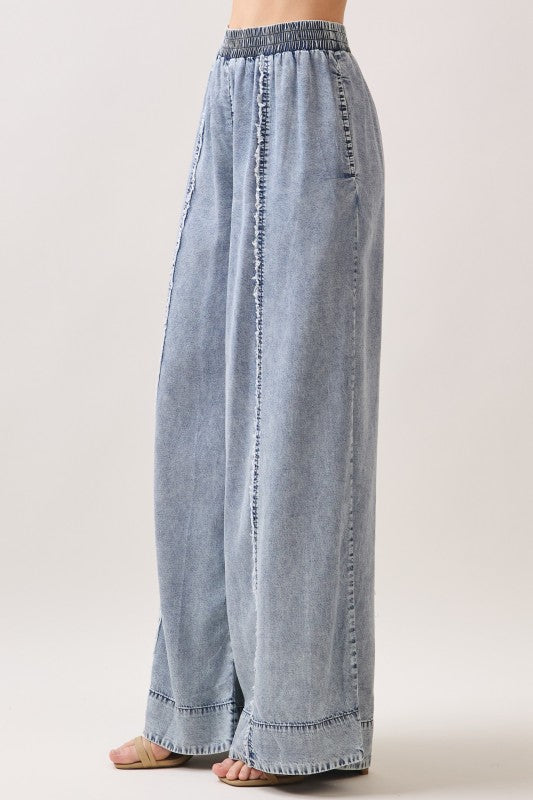 Tencel Wide Leg Pants