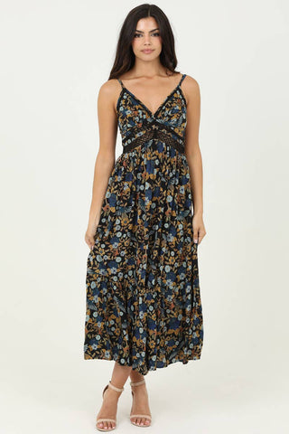 Twilight Floral Lace Trim Dress