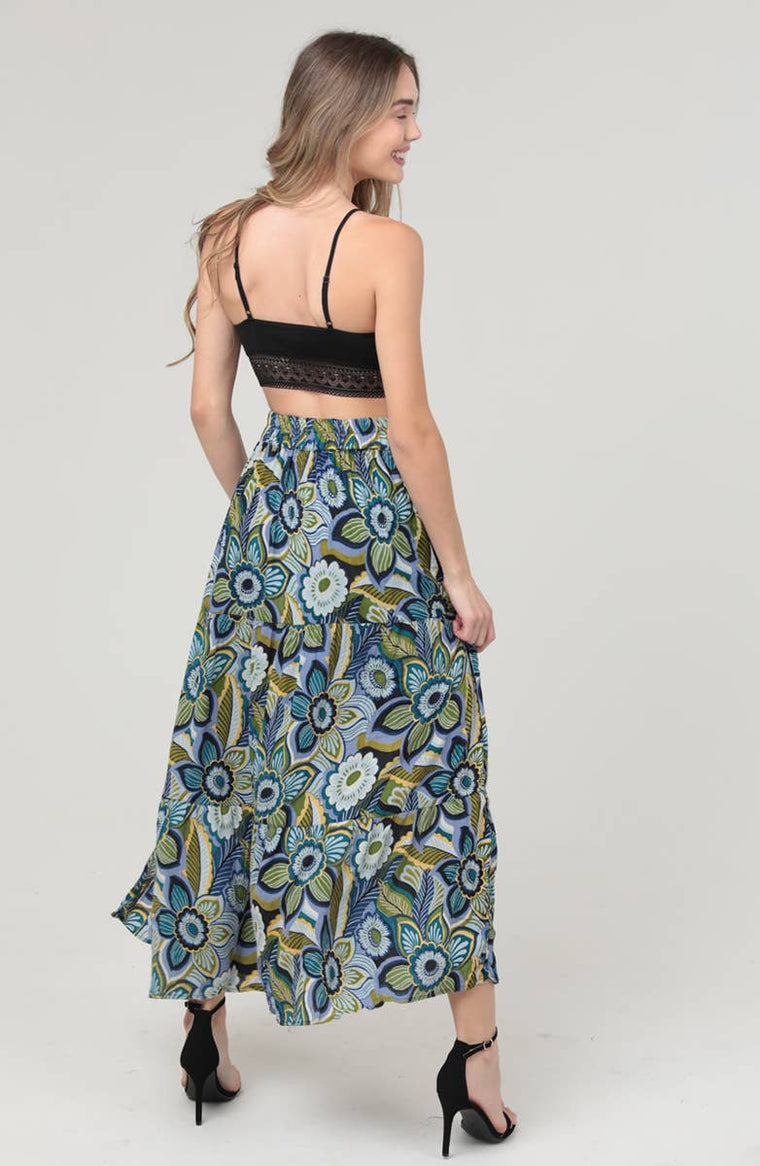 Blue Moon Maxi Slit Skirt