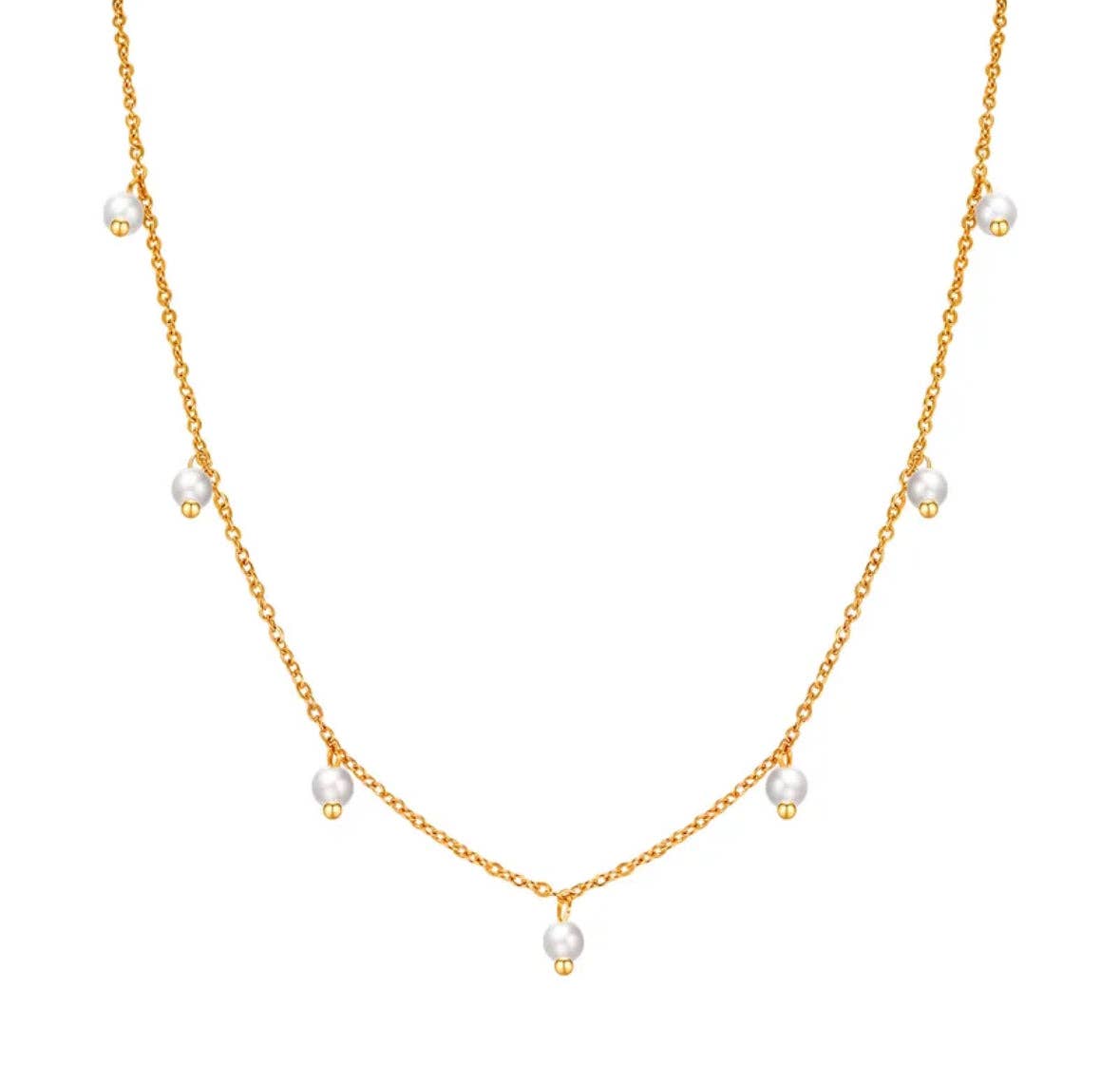 Elodie Dainty Pearls Necklace