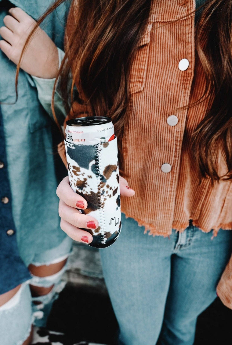 Cowhide Print Coozie