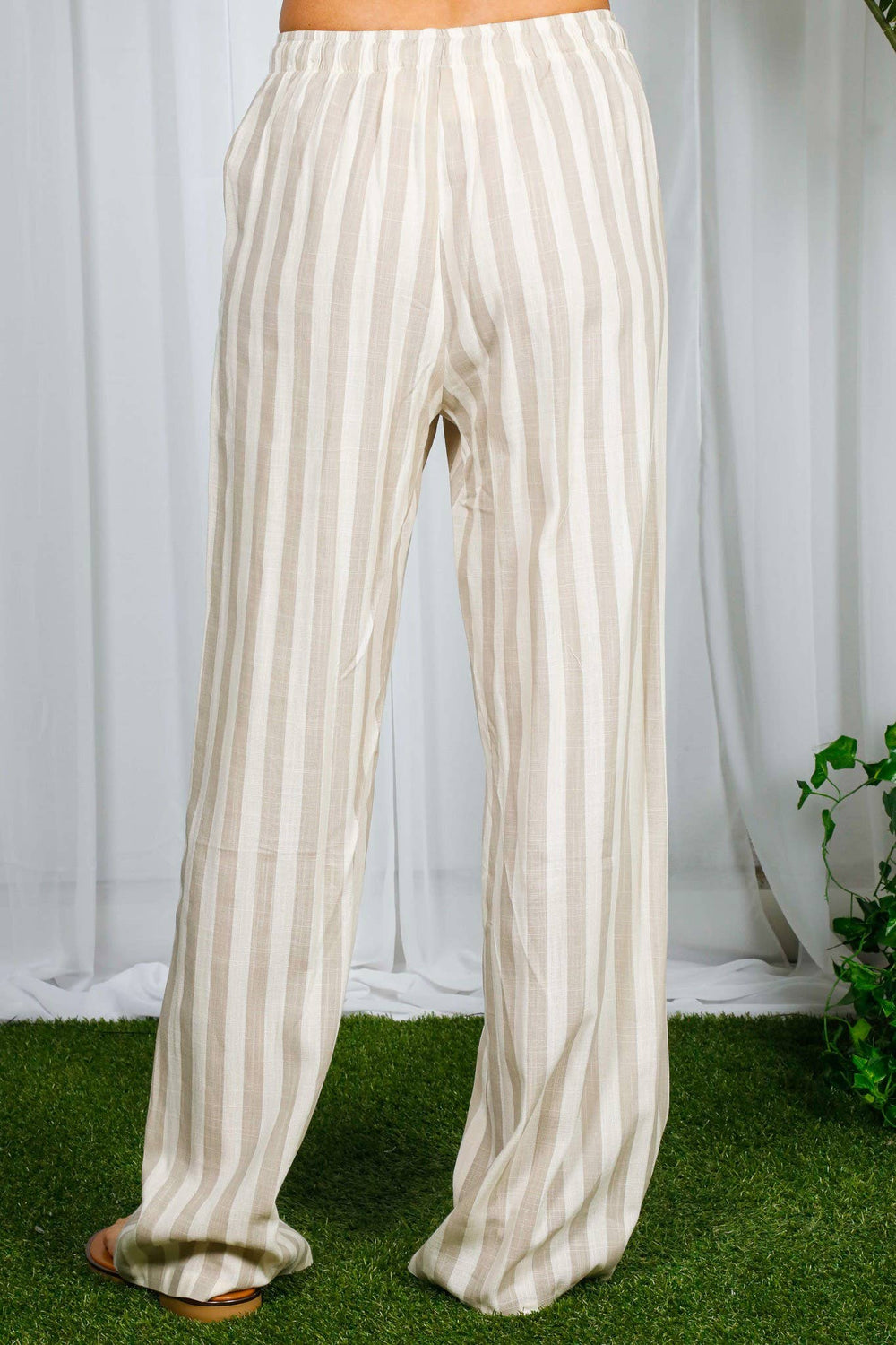 Linen & Oat Striped Pants
