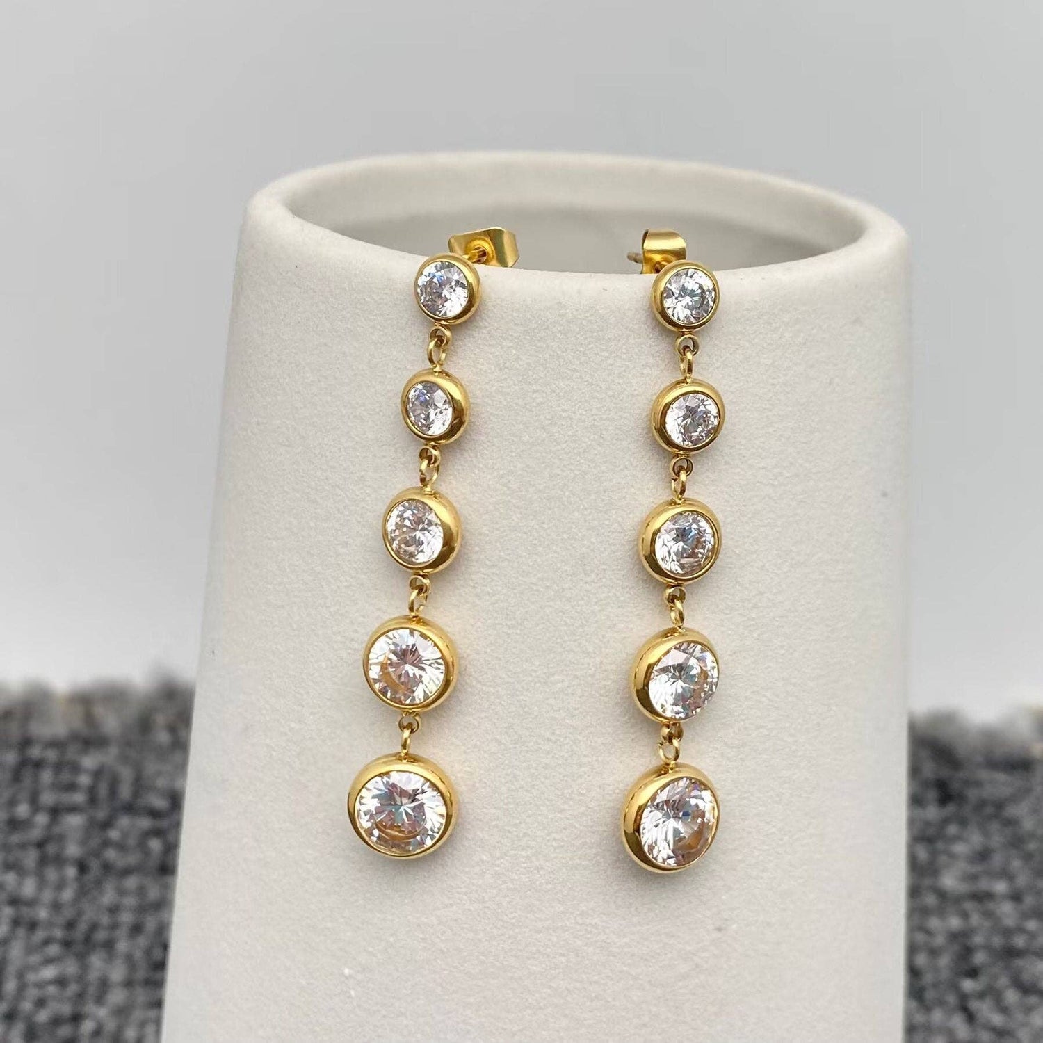 Diamond Droplet Earrings