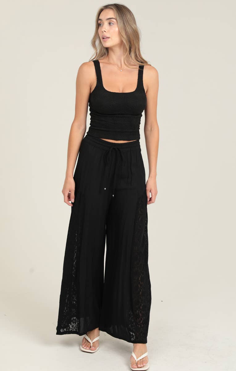 Judith Black Lace Sides Pants