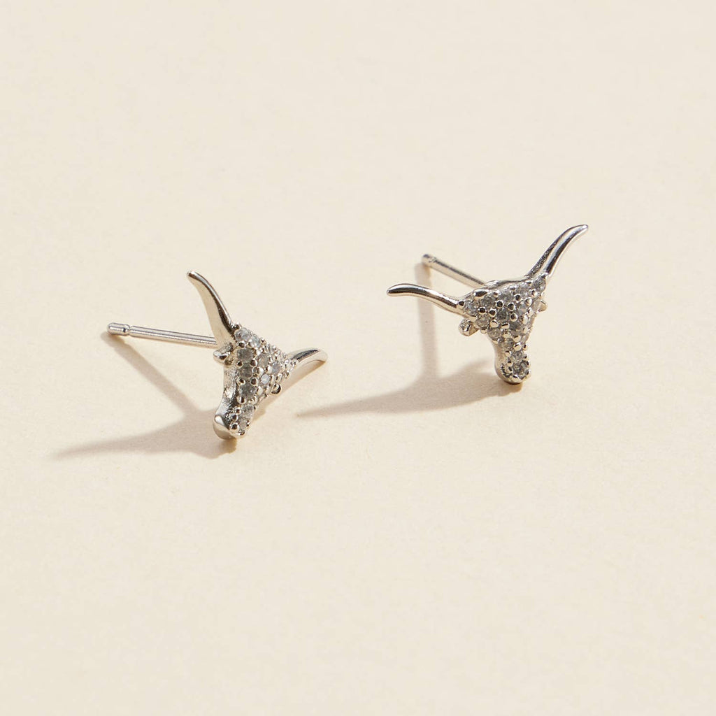 Bull Head Stud Earrings