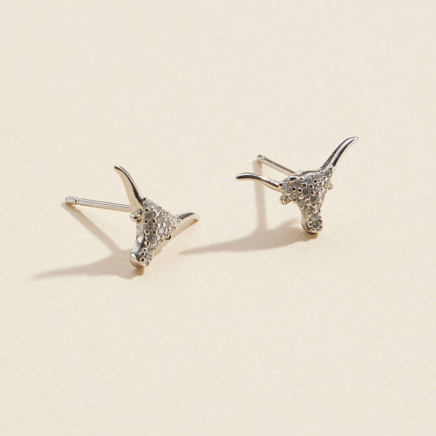 Bull Head Stud Earrings