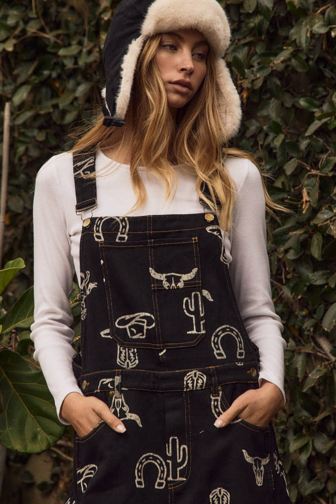 Cowgirl Core Midnight Overalls