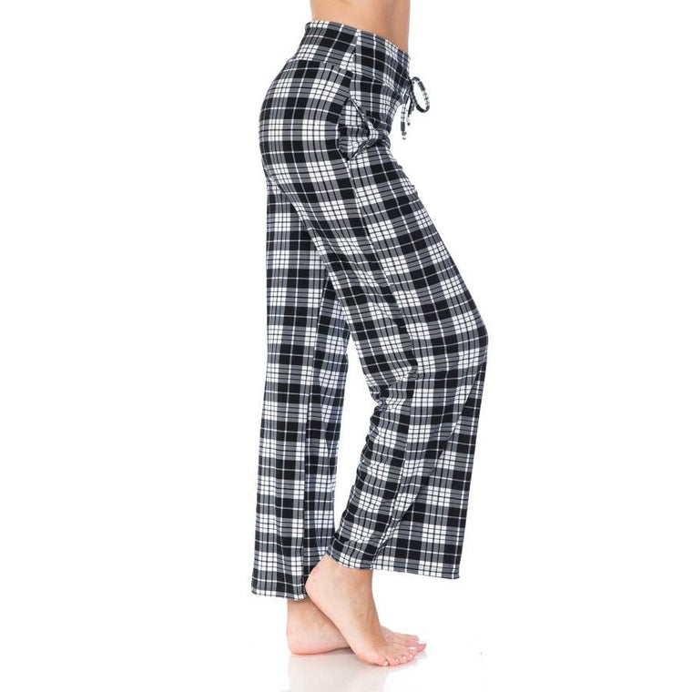 Black Plaid Pajama Pants