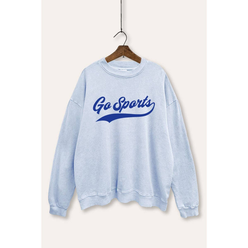 Go Sports Varsity Typography Mineral Wash Sweatshirt