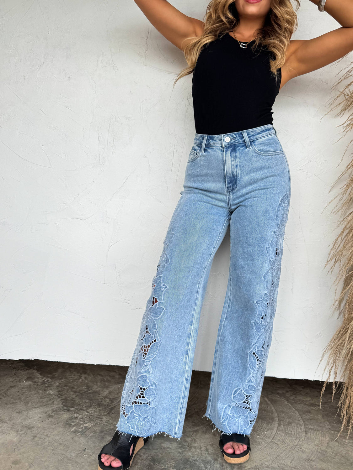 Lover Girl Lace Side Panel Jean
