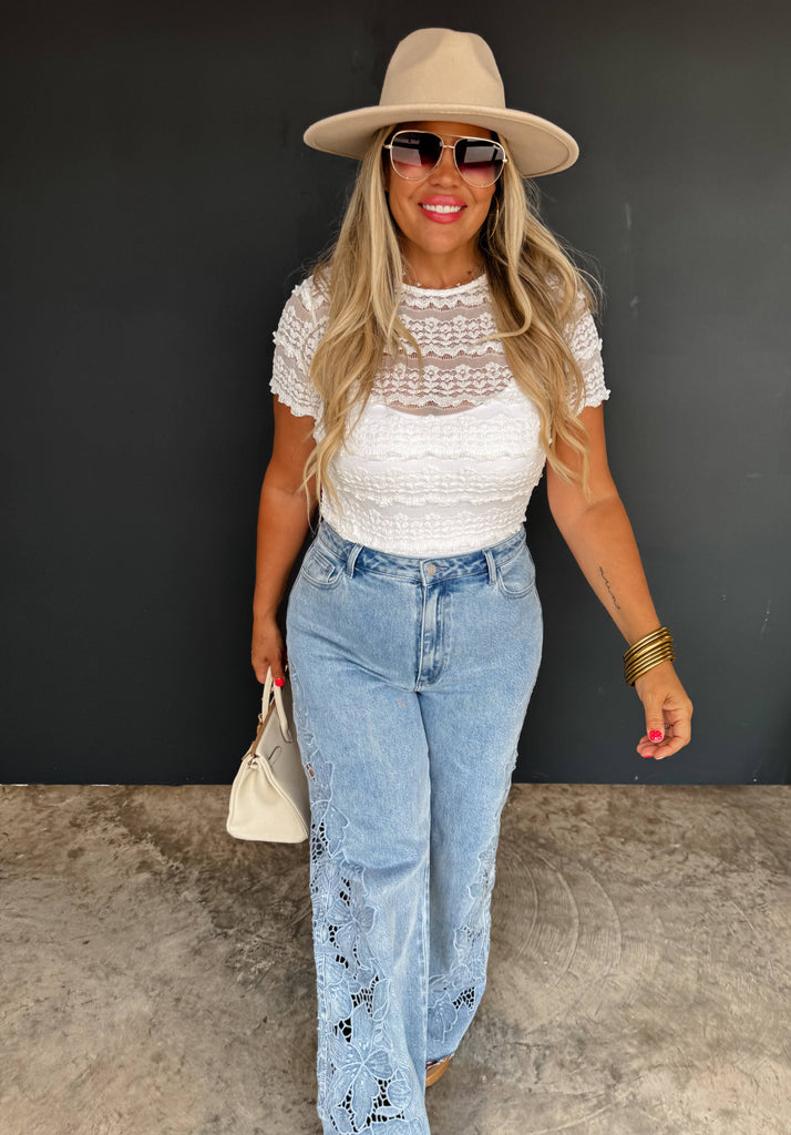 Lover Girl Lace Side Panel Jean
