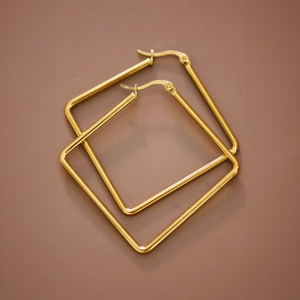 Leah Steel Hoop Earrings