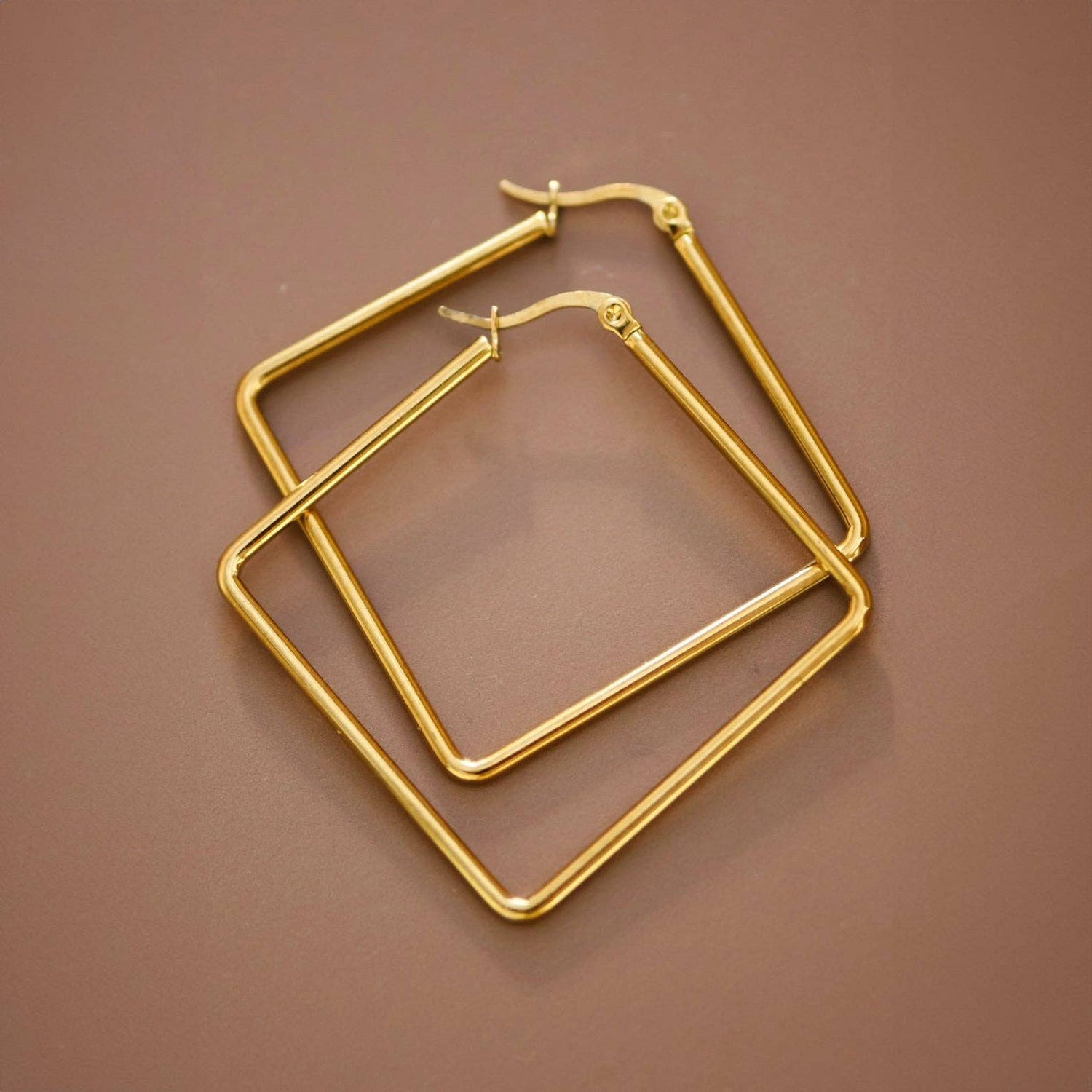 Leah Steel Hoop Earrings