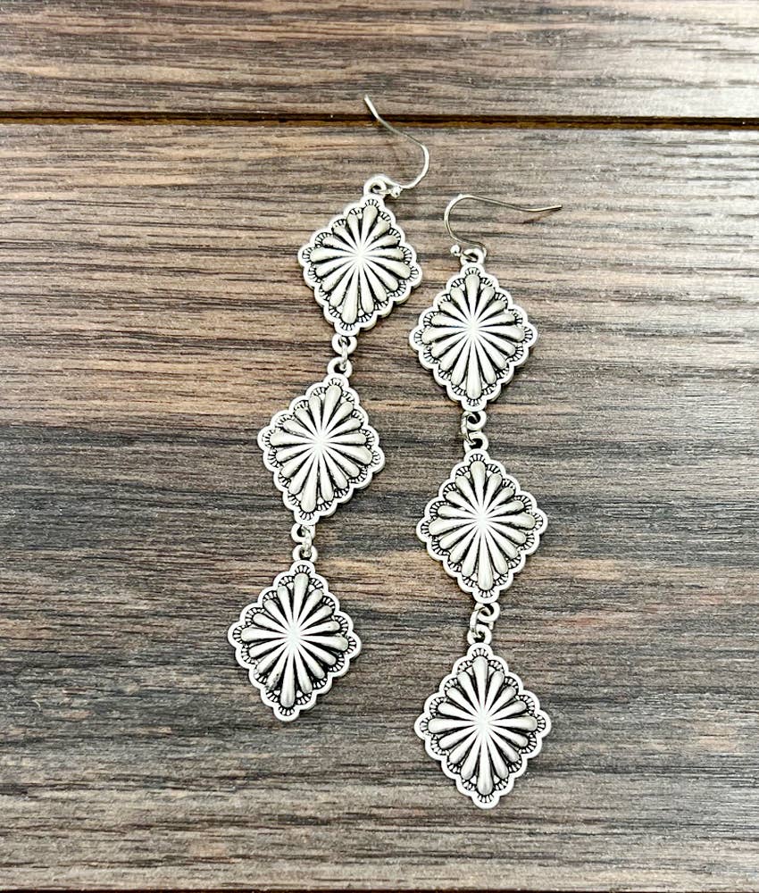 Drop Concho Earrings