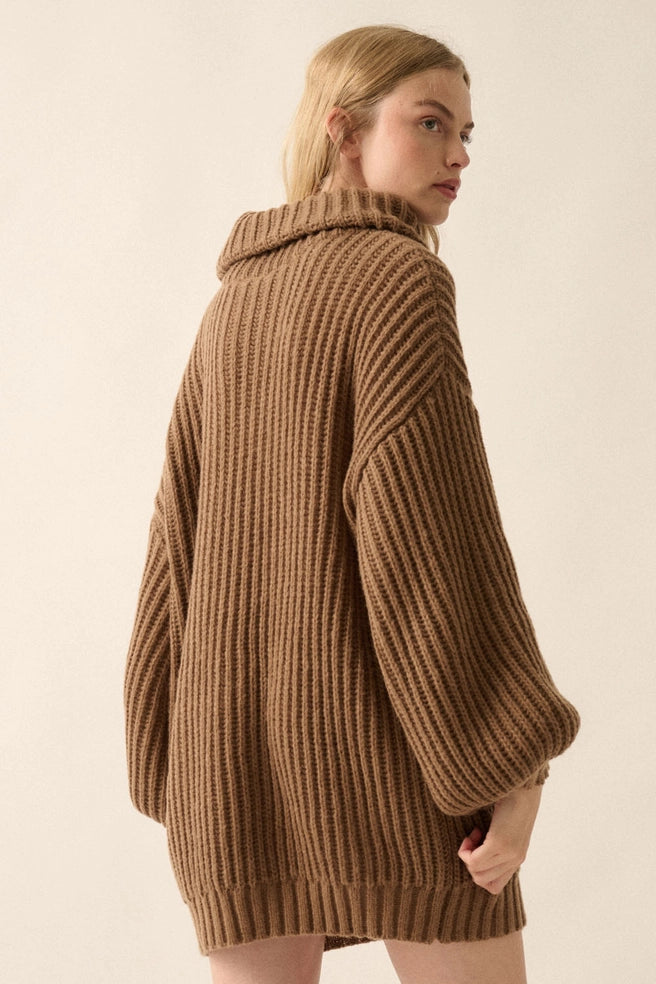 Coco Turtle Neck Oversized Sweater Dress