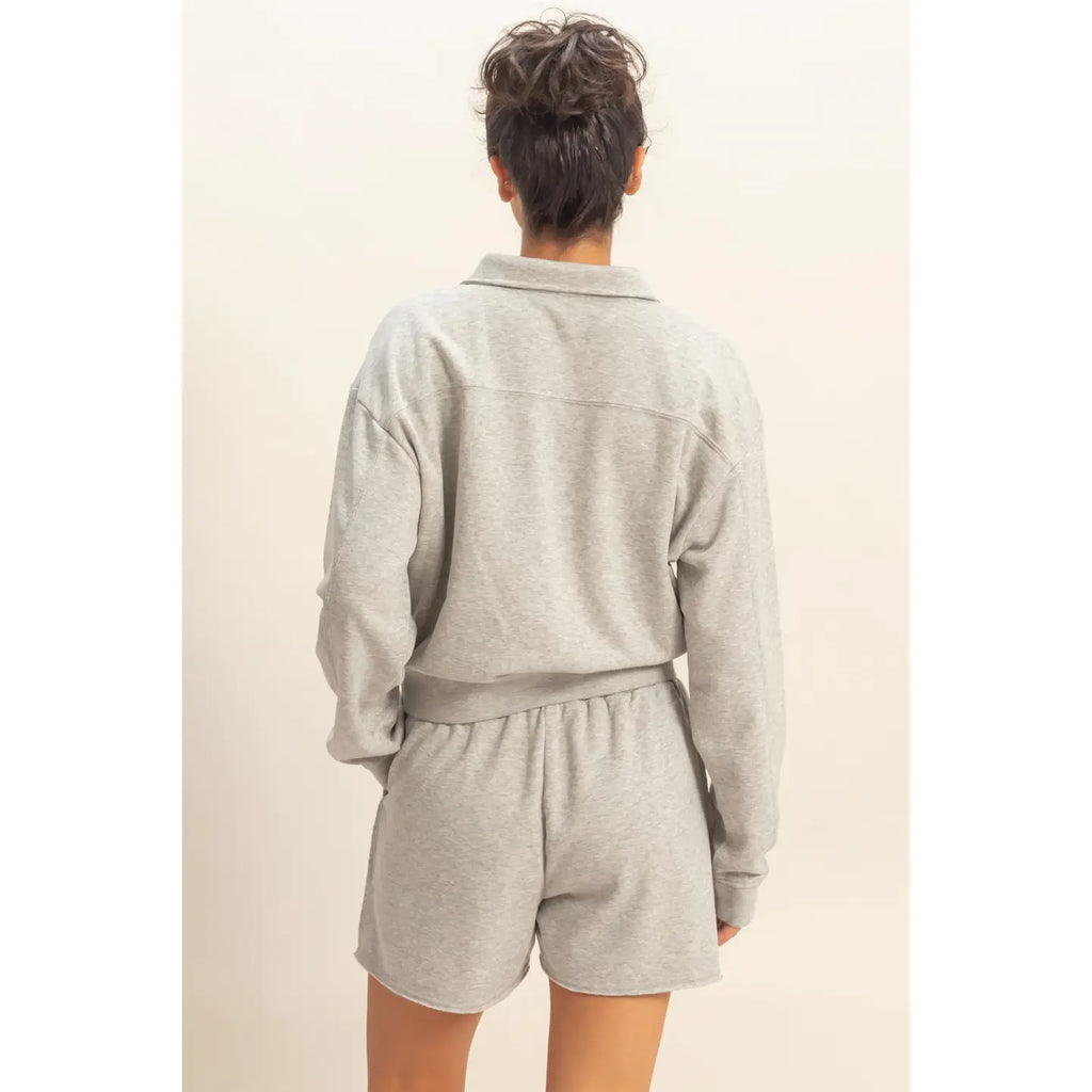 Heather Gray Half Zip