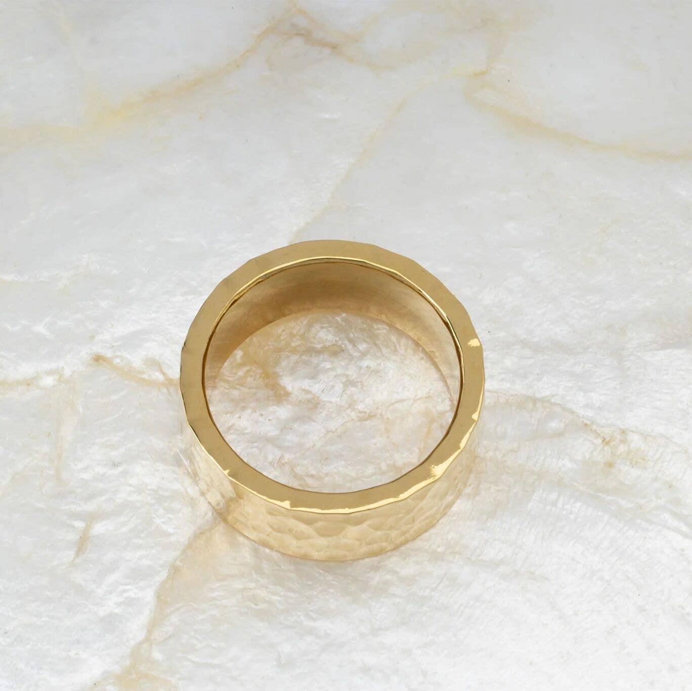 Hammered Gold Statement Ring