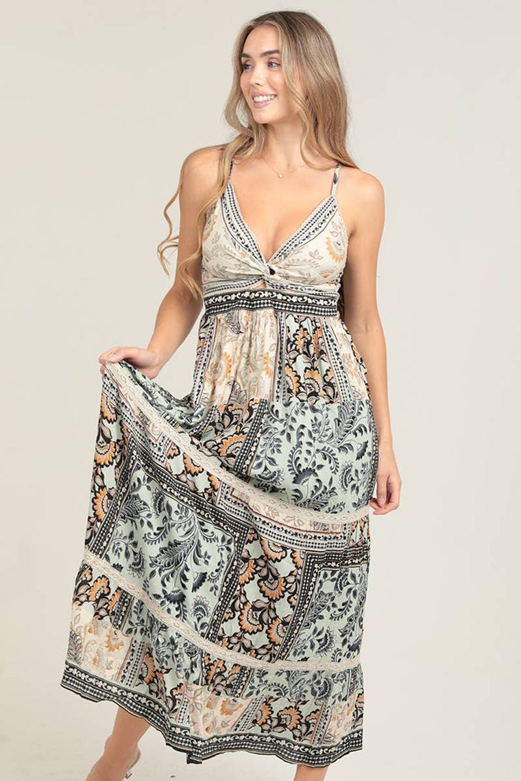 Coastline Printed Midi Dress
