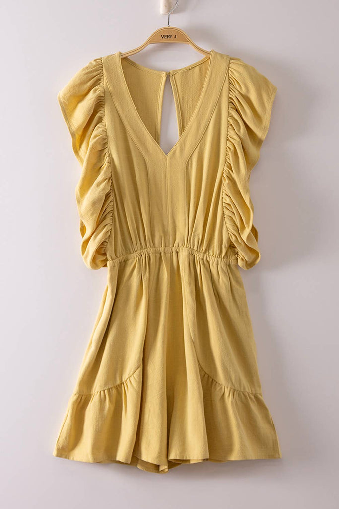 Tulip Ruffle Sleeve Romper