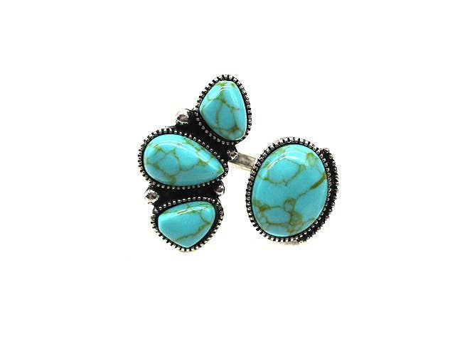 Turquoise Stone Cuff Ring