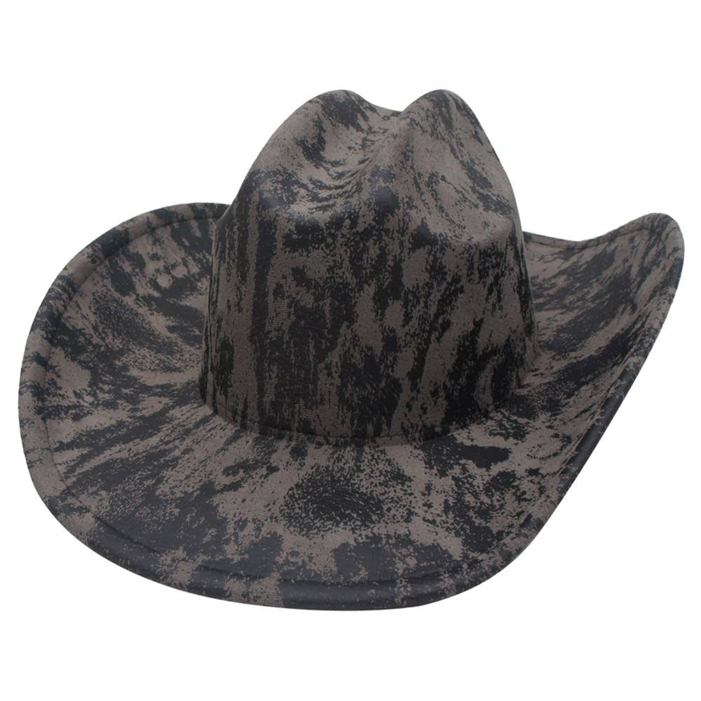 Tie Dye Gray Cowboy Hat