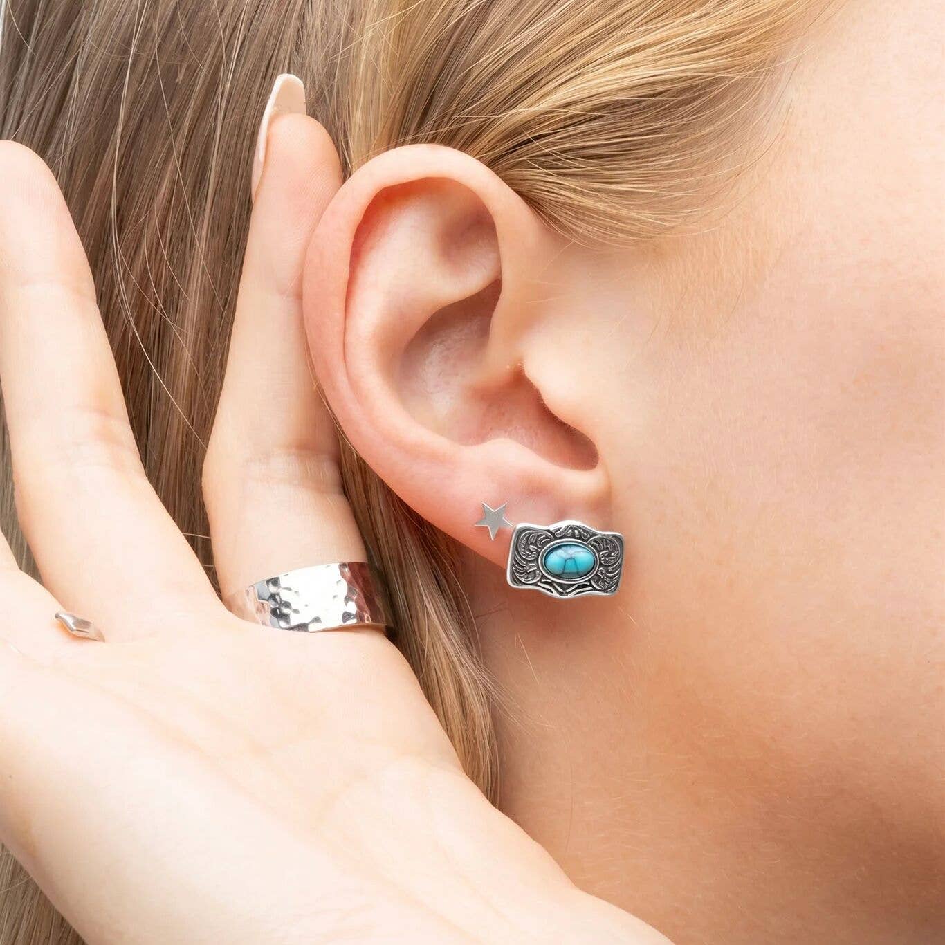Buckle Stud Earrings