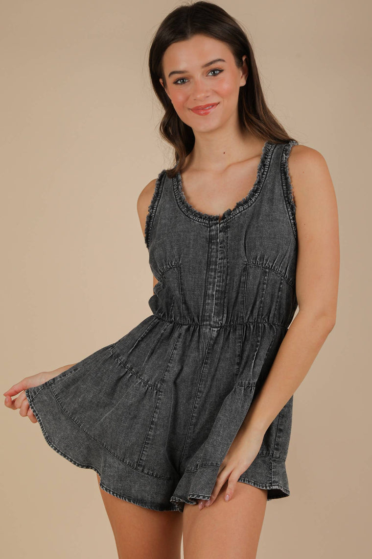 Flowy Chambray Romper