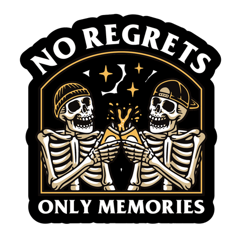 No Regrets Sticker