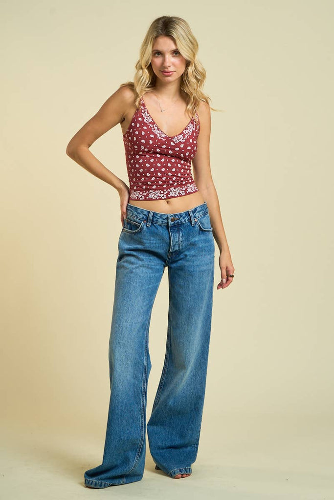 Paisley Print Cami Top